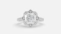 Silver CVD Diamond Engagement Ring VVS Clarity (0.73 Ct)