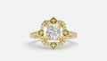 18K Gold CVD Diamond Engagement Ring VVS (0.73 Ct)