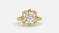 18K Gold Diamond Engagement Ring VVS CVD 3.96g