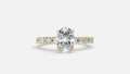 18K Gold Oval CVD Diamond Engagement Ring VVS (3.45g)