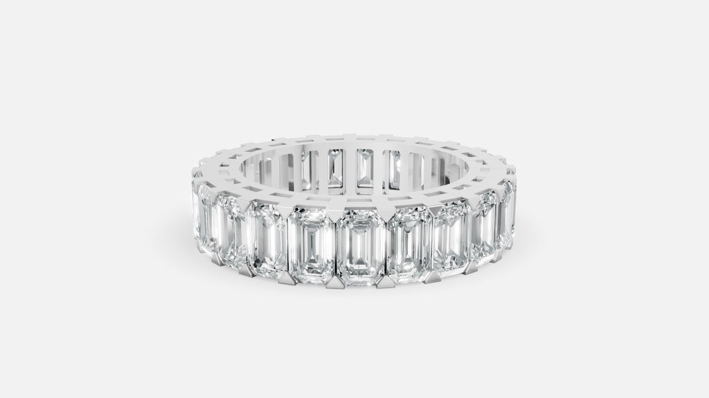 925 Silver Full Eternity Diamond Ring – VVS CVD Band