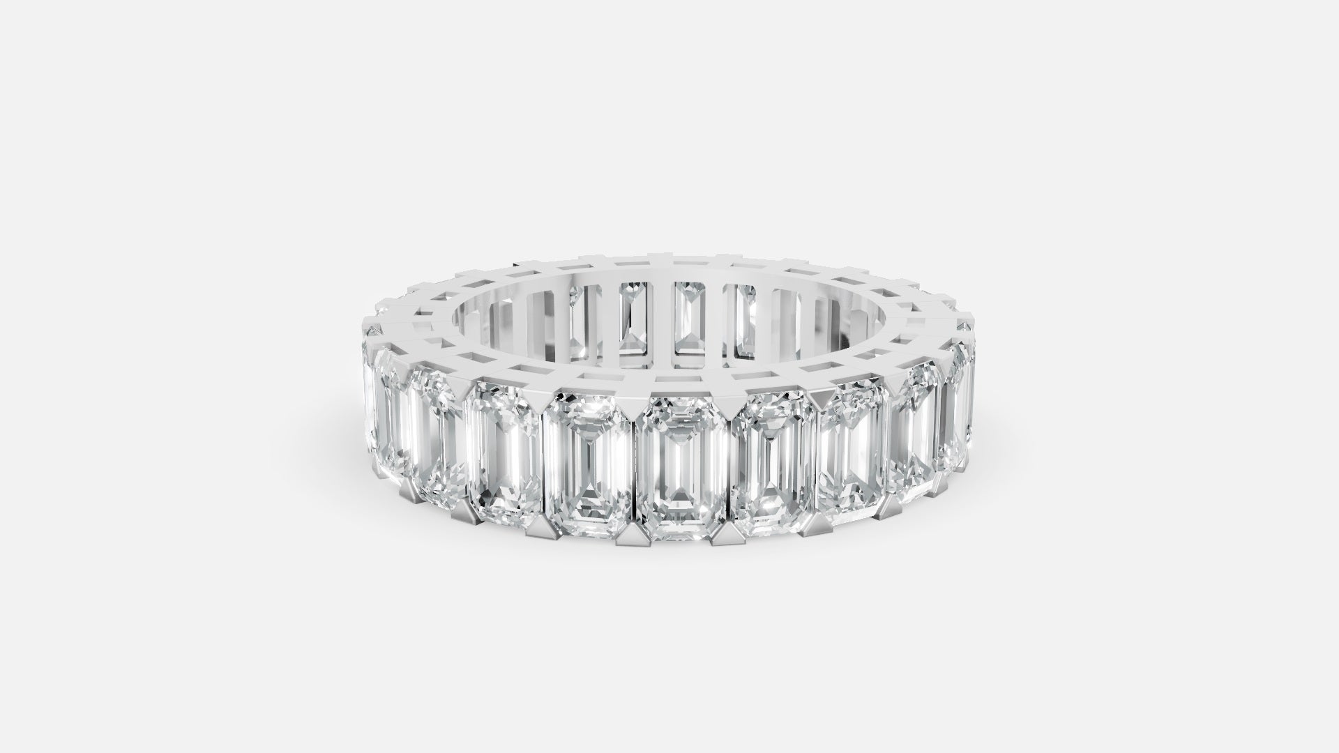 925 Silver Full Eternity Diamond Ring – VVS CVD Band