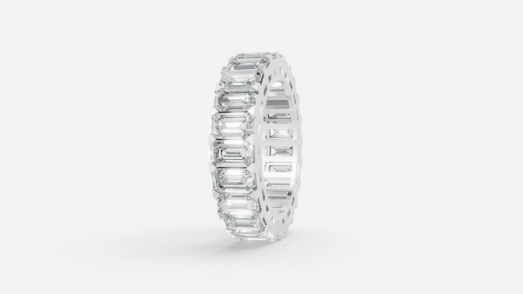 925 Silver Full Eternity Diamond Ring – VVS CVD Band