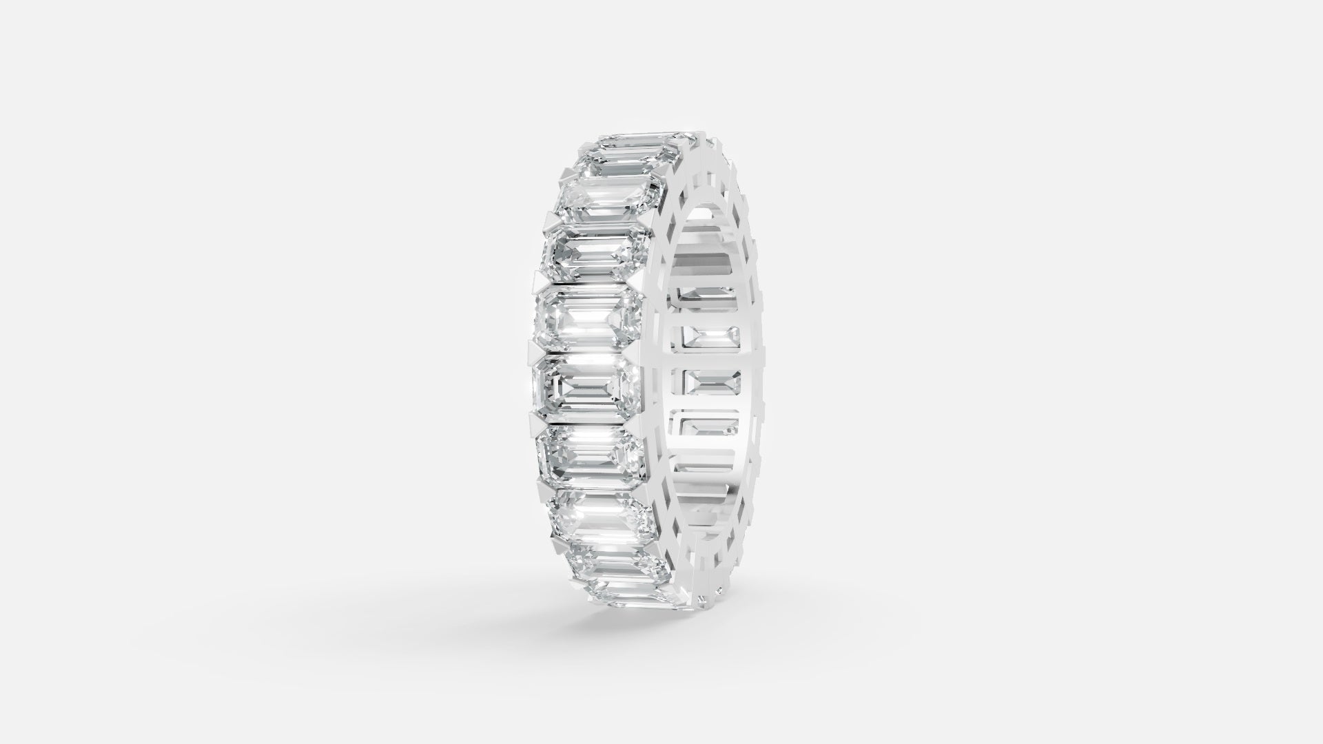 925 Silver Full Eternity Diamond Ring – VVS CVD Band