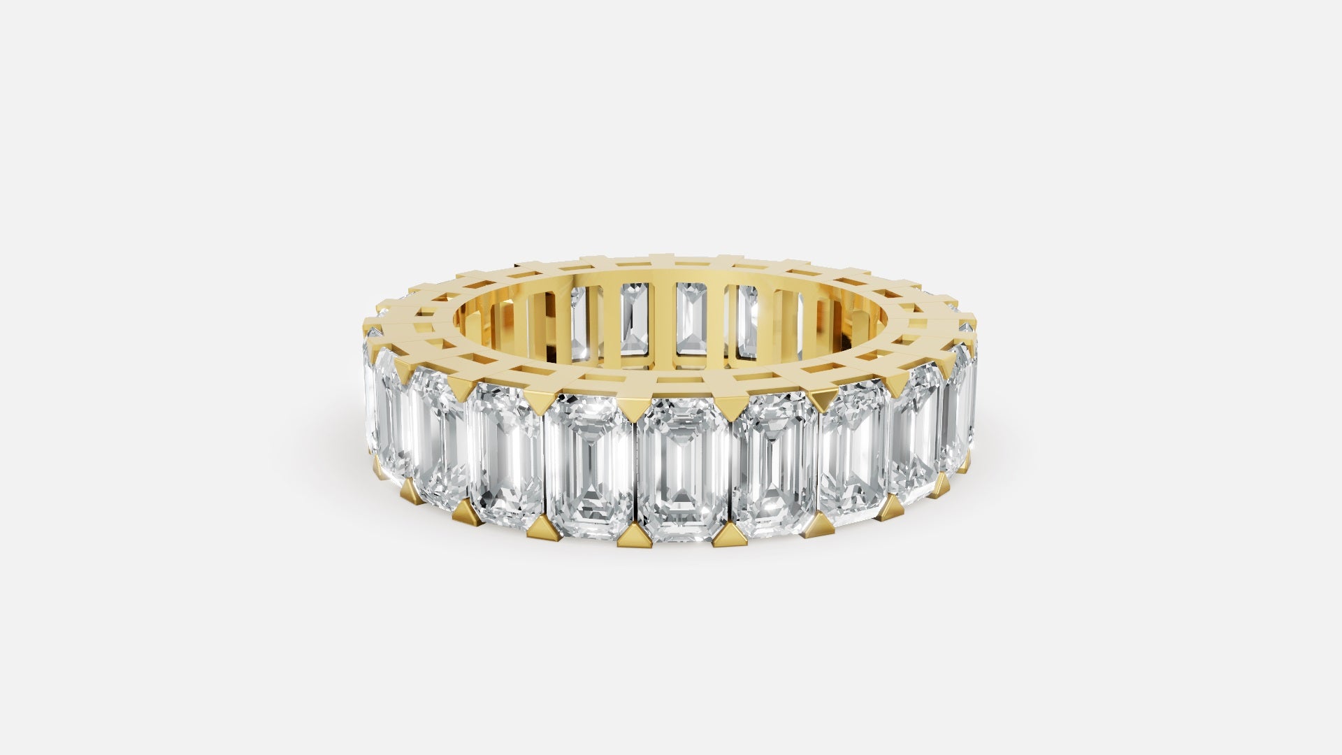 18K Gold Full Eternity Diamond Ring – VVS CVD Band