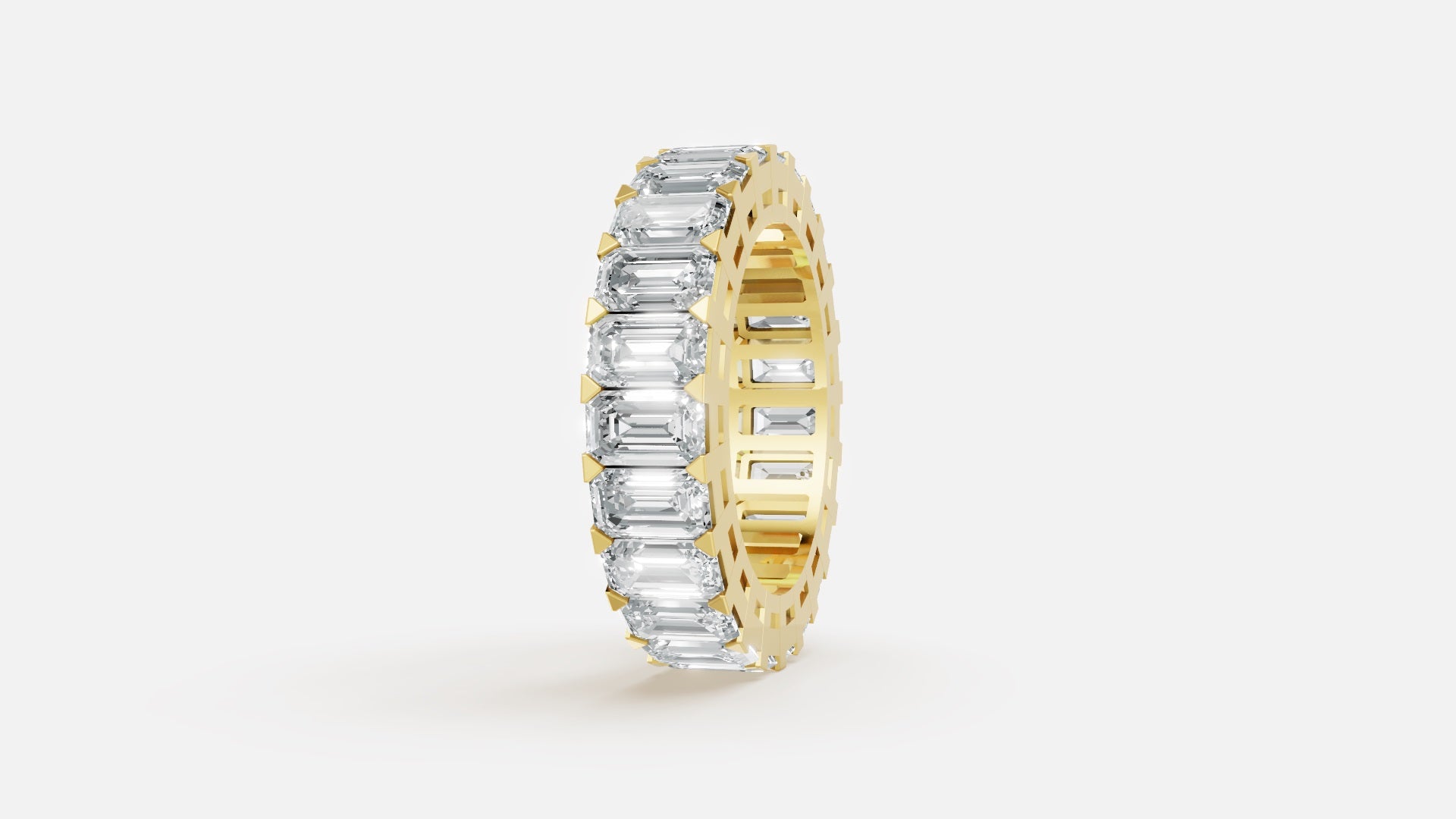 18K Gold Full Eternity Diamond Ring – VVS CVD Band
