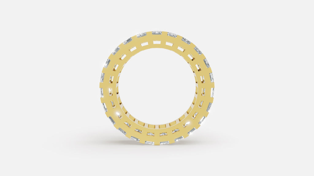 18K Gold Full Eternity Diamond Ring – VVS CVD Band