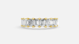 18K Gold Diamond Half Eternity Ring – VVS Lab Grown