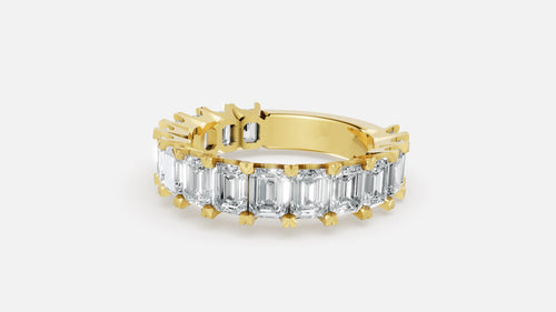 18K Gold Diamond Half Eternity Ring – VVS Lab Grown