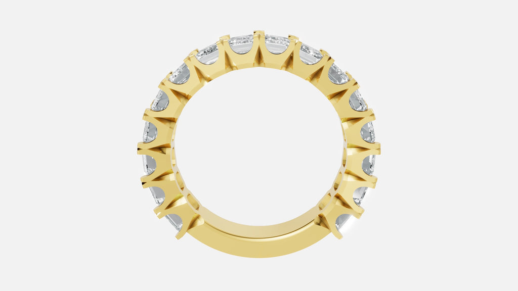 18K Gold Diamond Half Eternity Ring – VVS Lab Grown