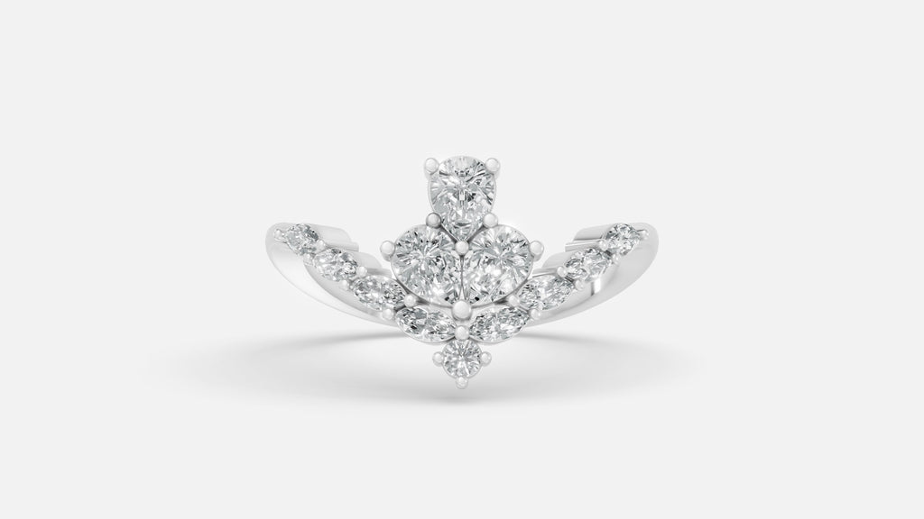 925 Silver CVD Diamond Ring VVS EF Minimal Luxury