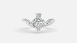 925 Silver CVD Diamond Ring VVS EF Minimal Luxury