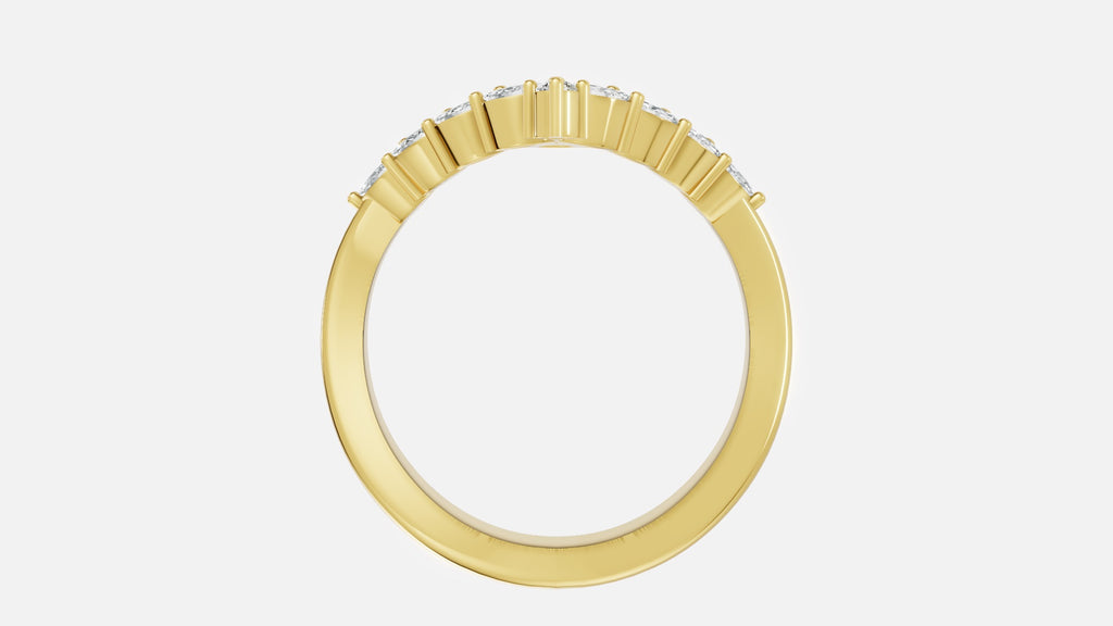 18K Gold CVD Diamond Ring VVS EF Luxury Fine Jewelry