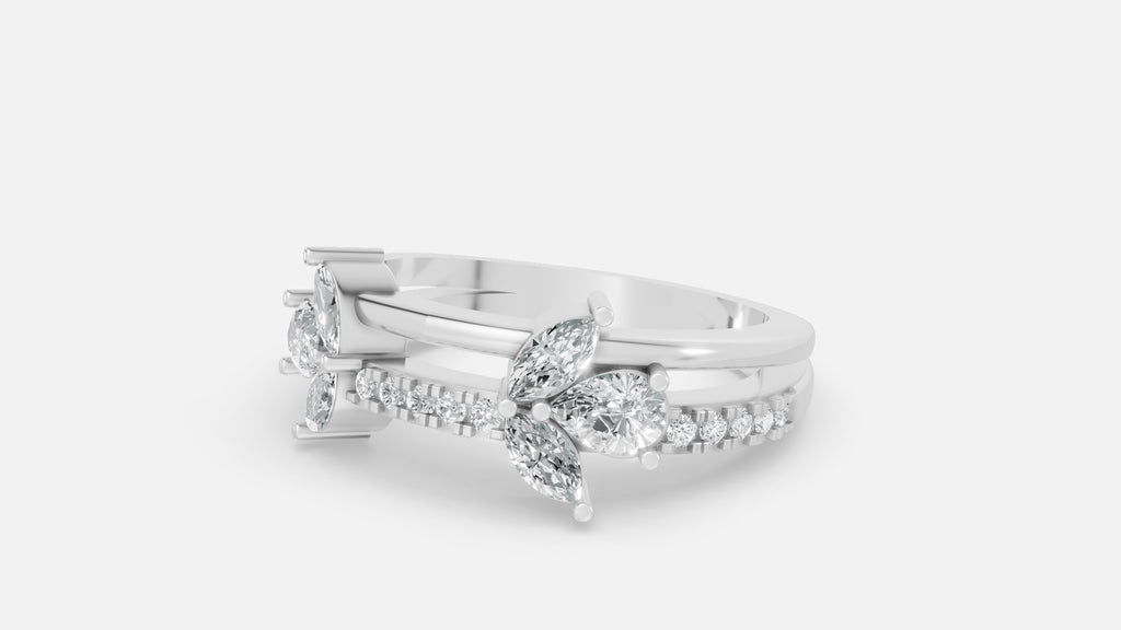 925 Silver CVD Diamond Ring VVS EF Minimal Luxury Ring