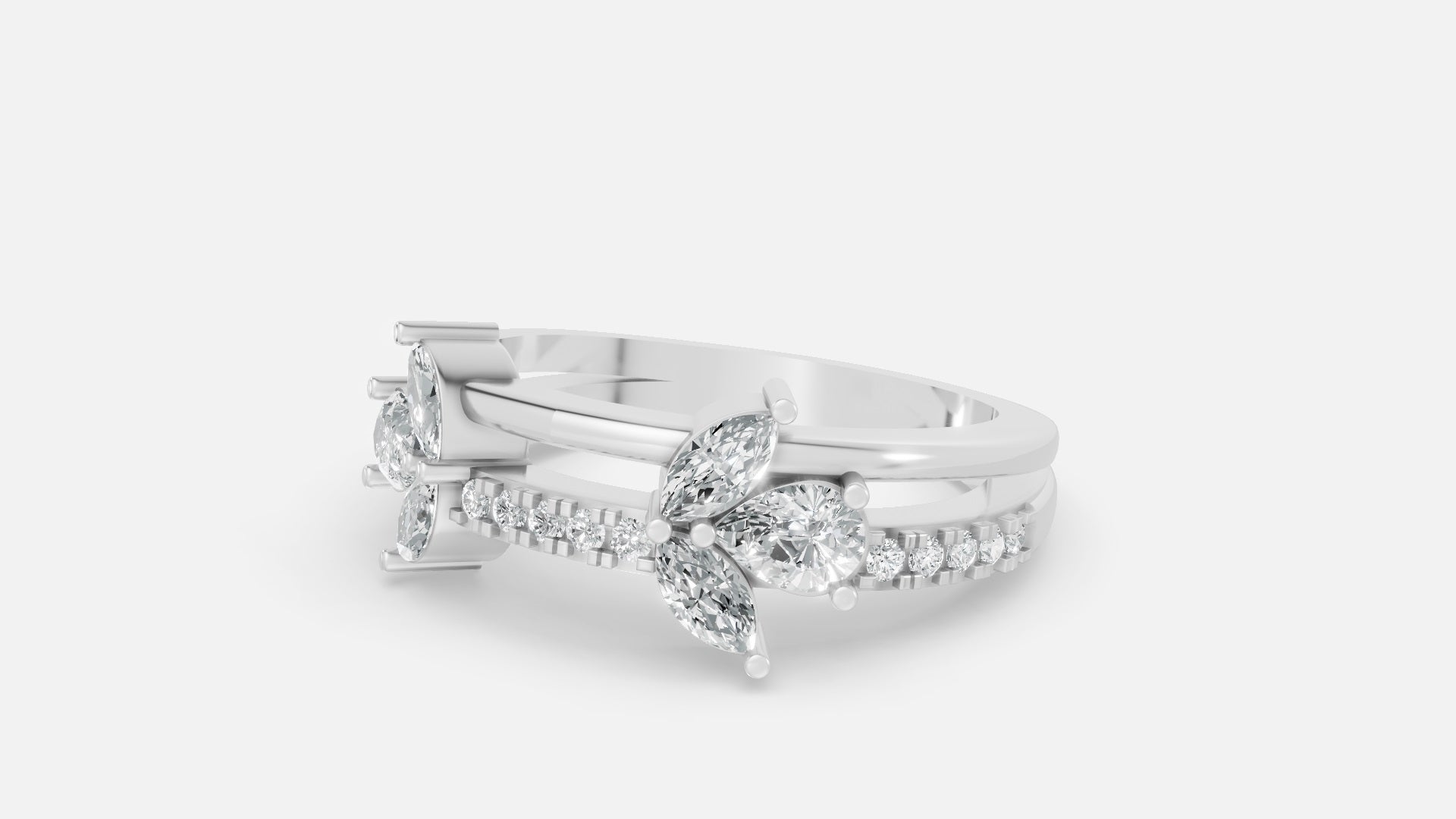 925 Silver CVD Diamond Ring VVS EF Minimal Luxury Ring