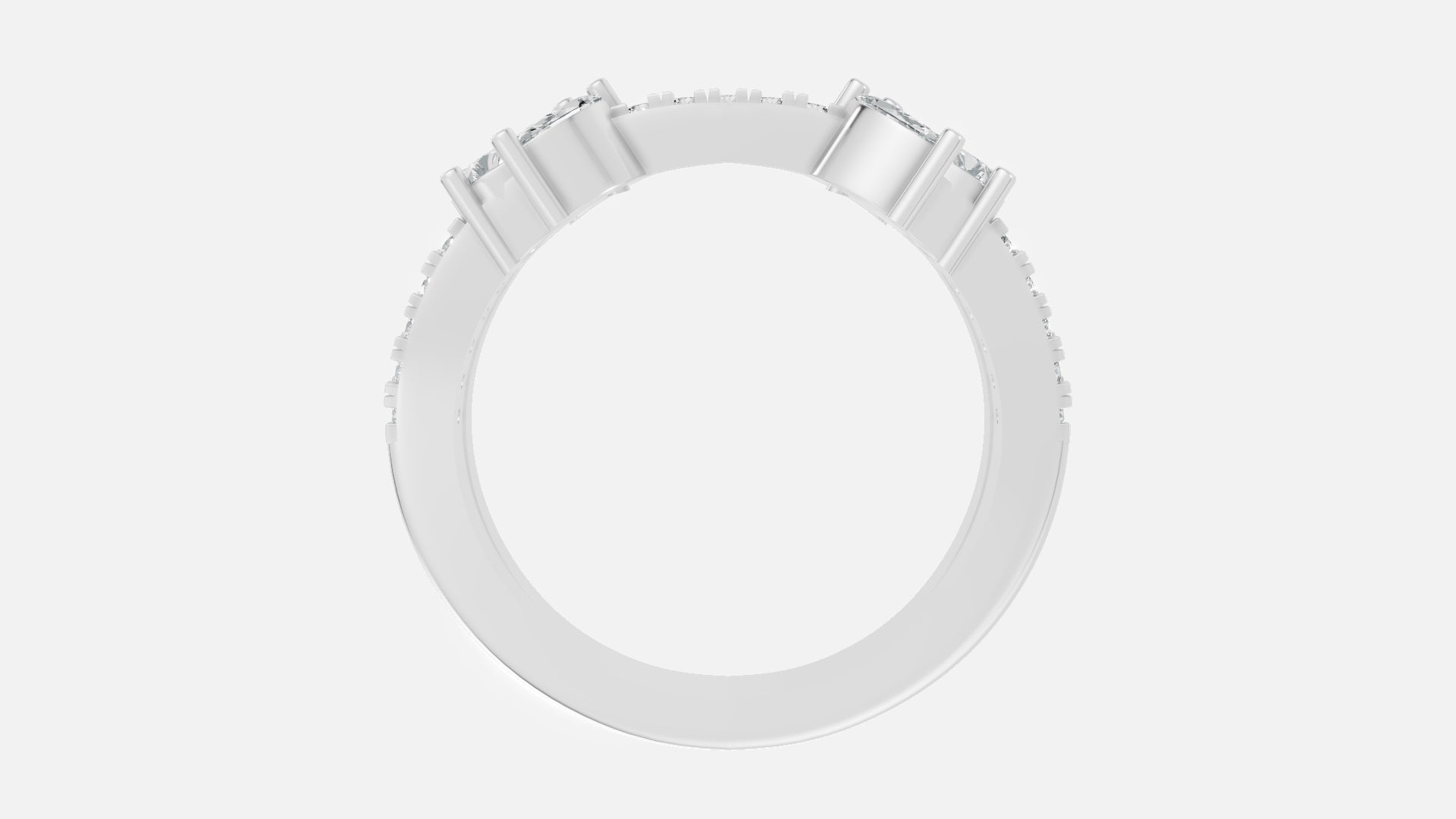 925 Silver CVD Diamond Ring VVS EF Minimal Luxury Ring
