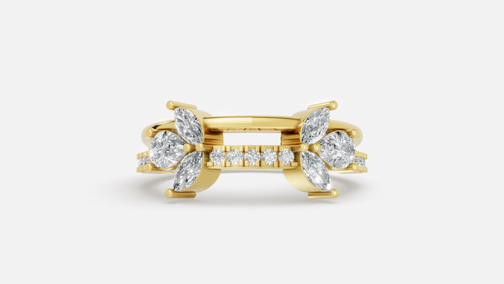 18K Gold CVD Diamond Ring VVS EF Luxury Fine Ring