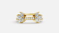 18K Gold CVD Diamond Ring VVS EF Luxury Fine Ring