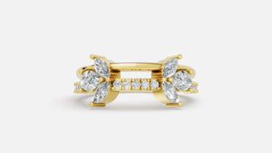 18K Gold CVD Diamond Ring VVS EF Luxury Fine Ring
