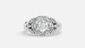 Silver CVD Diamond Engagement Ring VVS Elegant Design