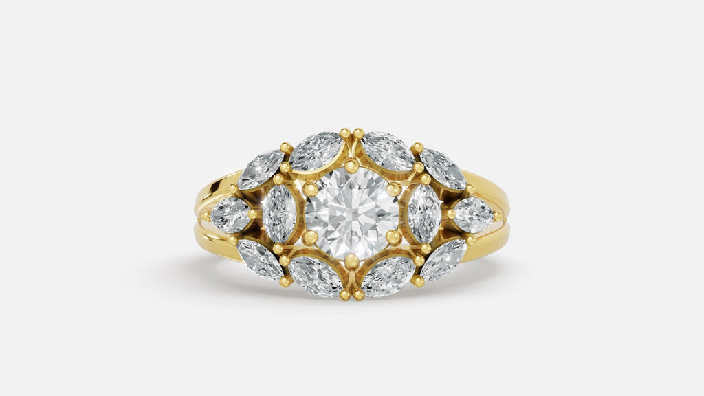 18K Gold CVD Diamond Engagement Ring VVS (6.25 US)