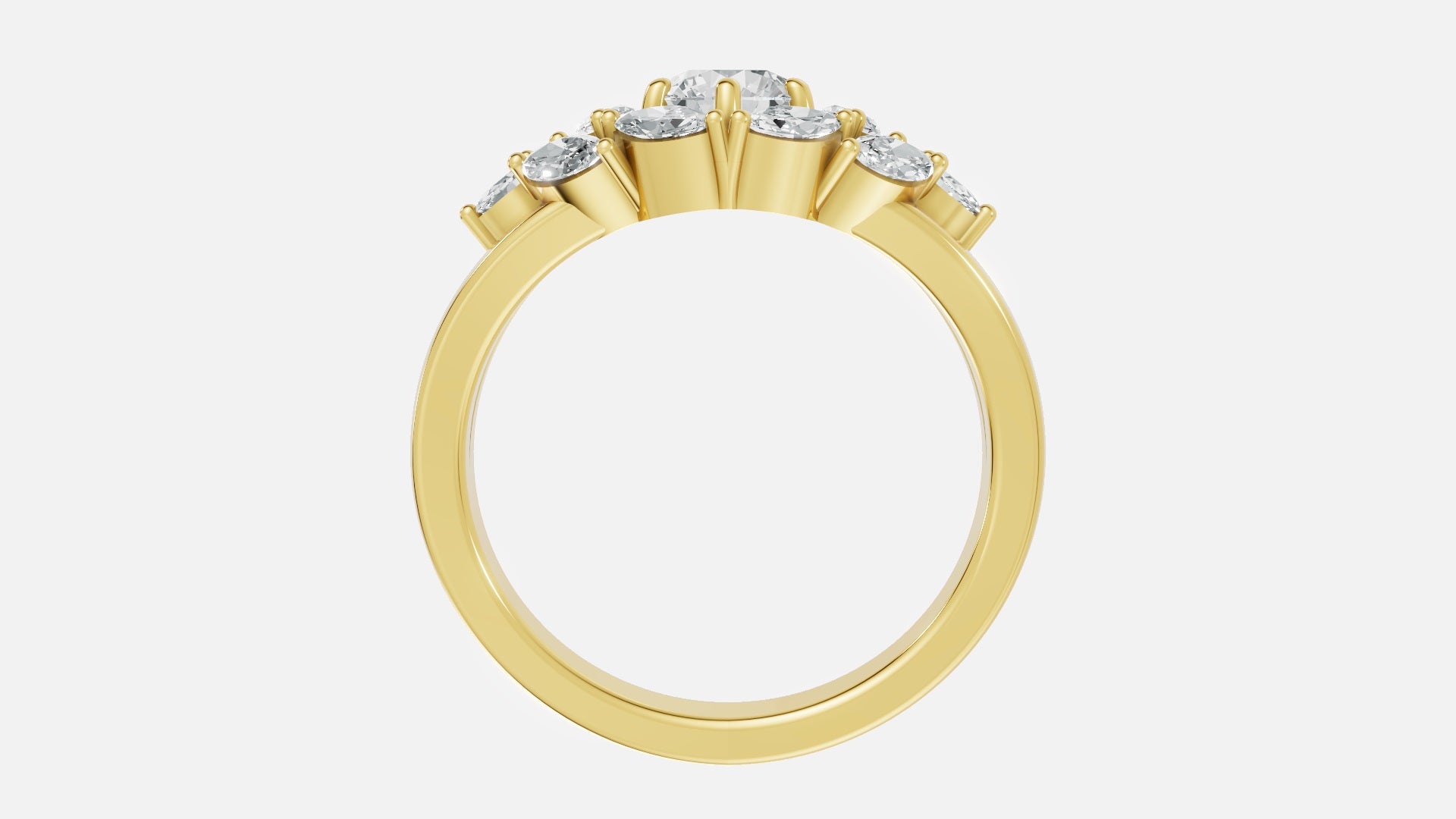 18K Gold CVD Diamond Engagement Ring VVS (6.25 US)
