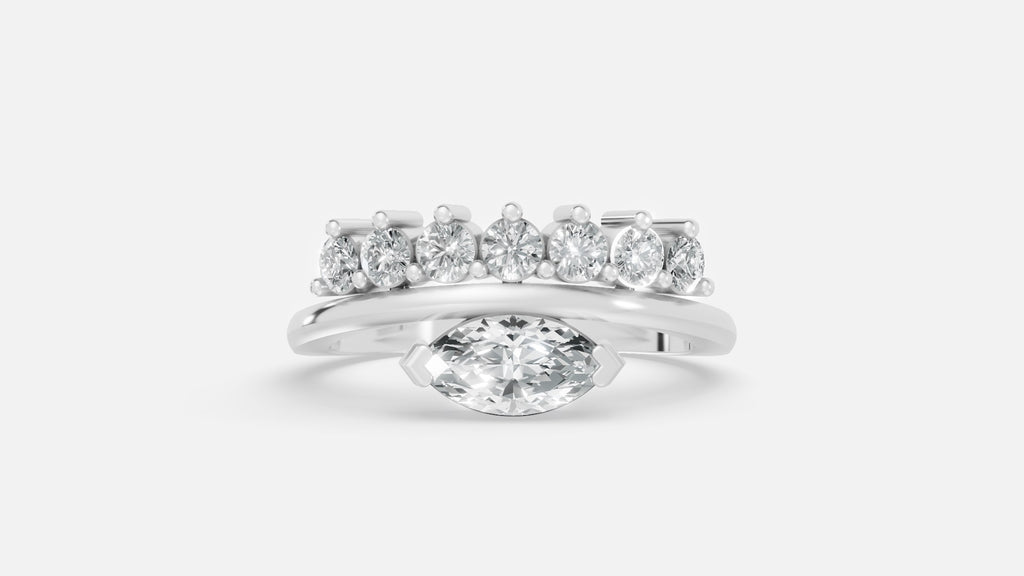 925 Silver CVD Diamond Ring VVS | Minimal Luxury Design (0.4CT)