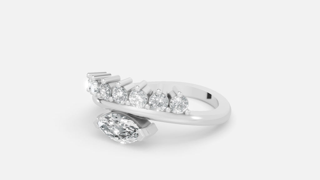 925 Silver CVD Diamond Ring VVS | Minimal Luxury Design (0.4CT)