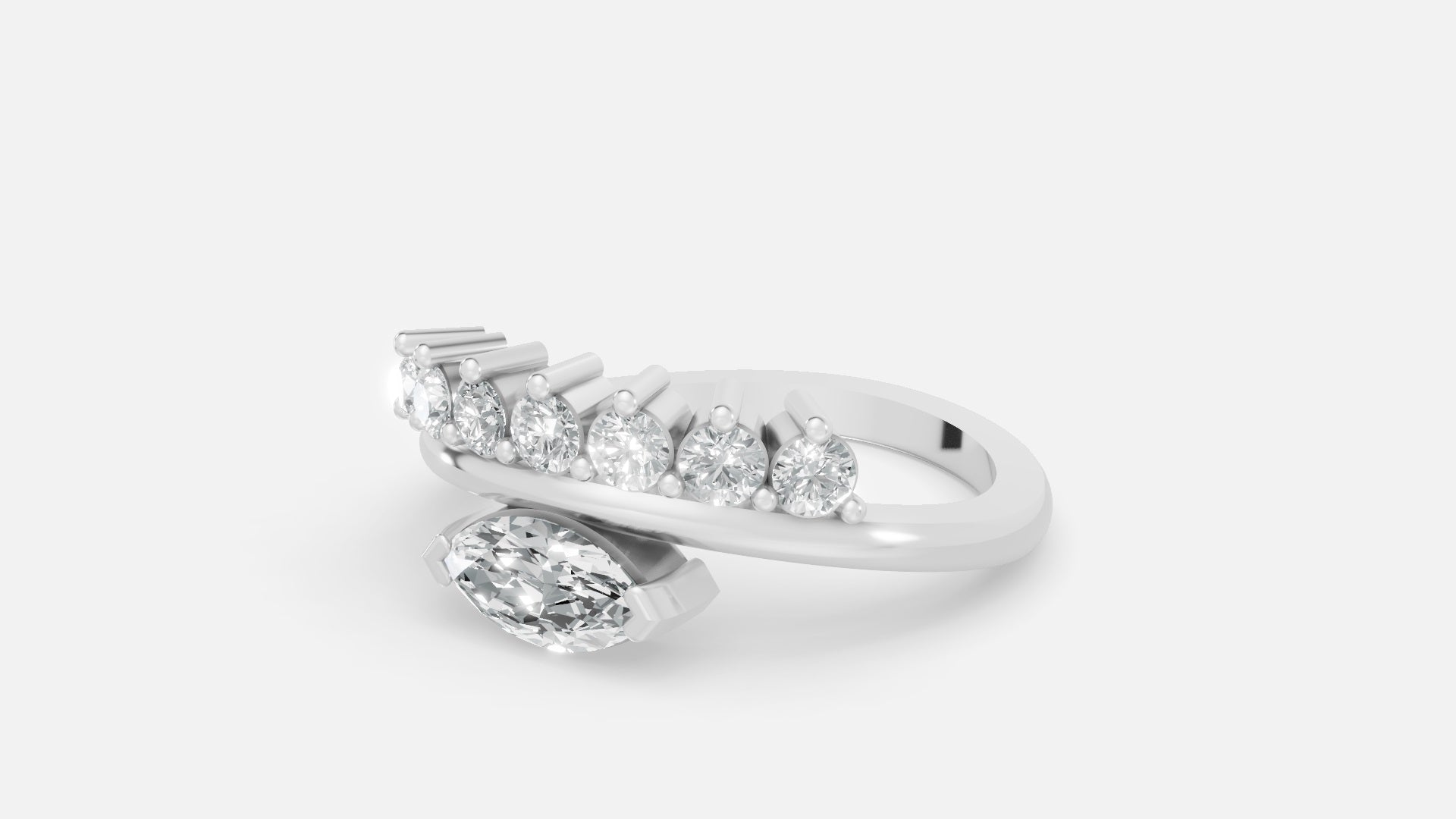925 Silver CVD Diamond Ring VVS | Minimal Luxury Design (0.4CT)