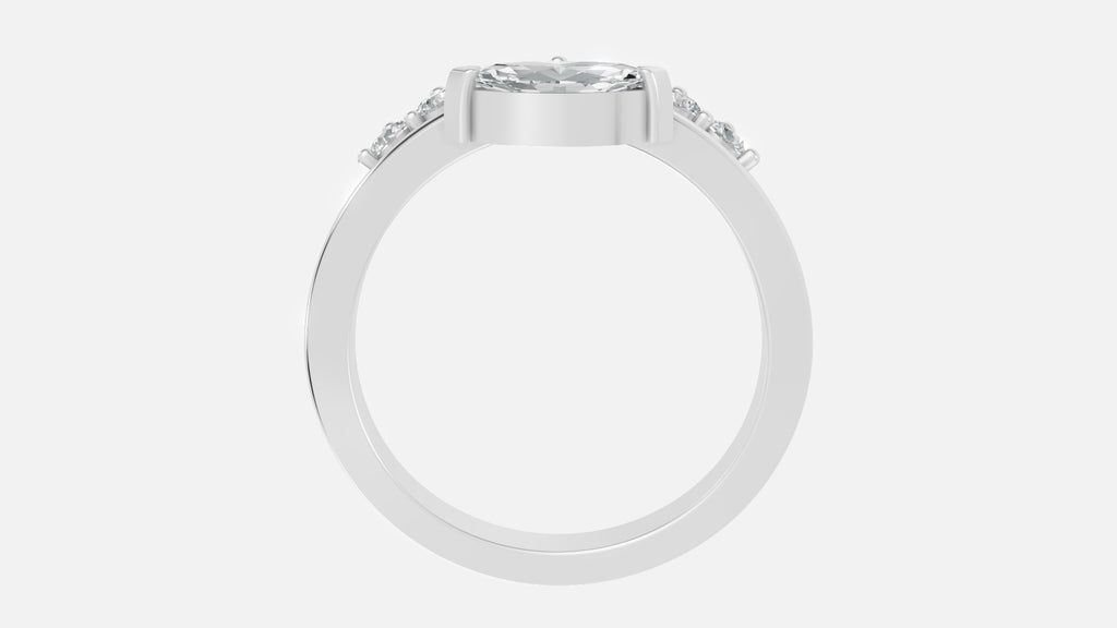 925 Silver CVD Diamond Ring VVS | Minimal Luxury Design (0.4CT)