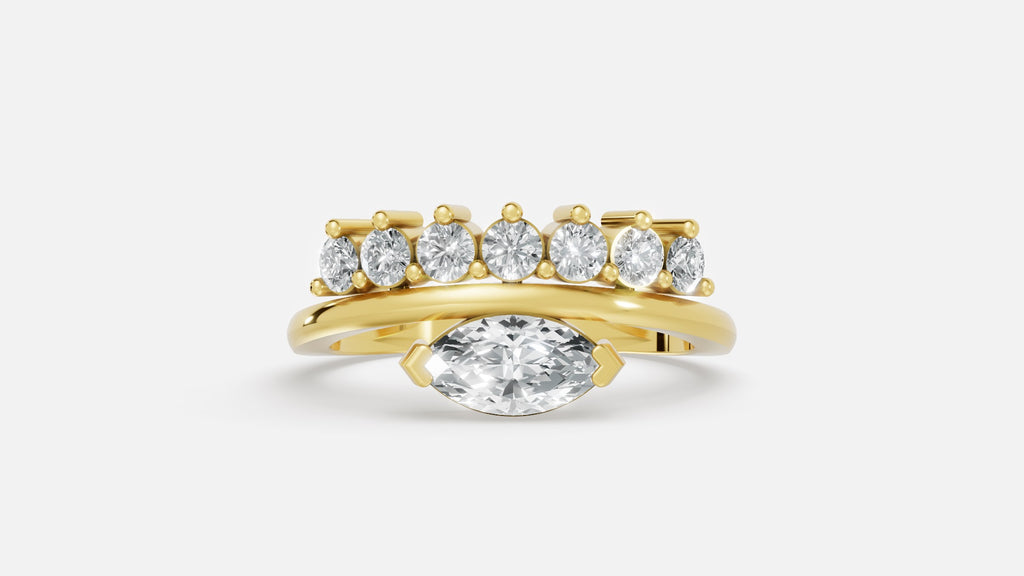 18K Gold CVD Diamond Ring VVS | Elegant Fine Jewelry (0.4CT)