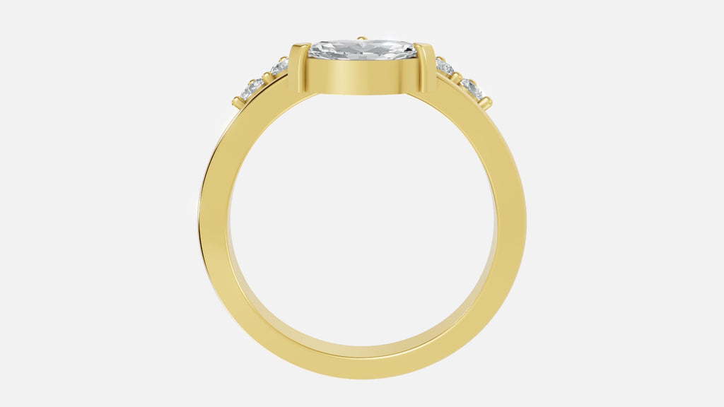 18K Gold CVD Diamond Ring VVS | Minimal Luxury Fine Ring
