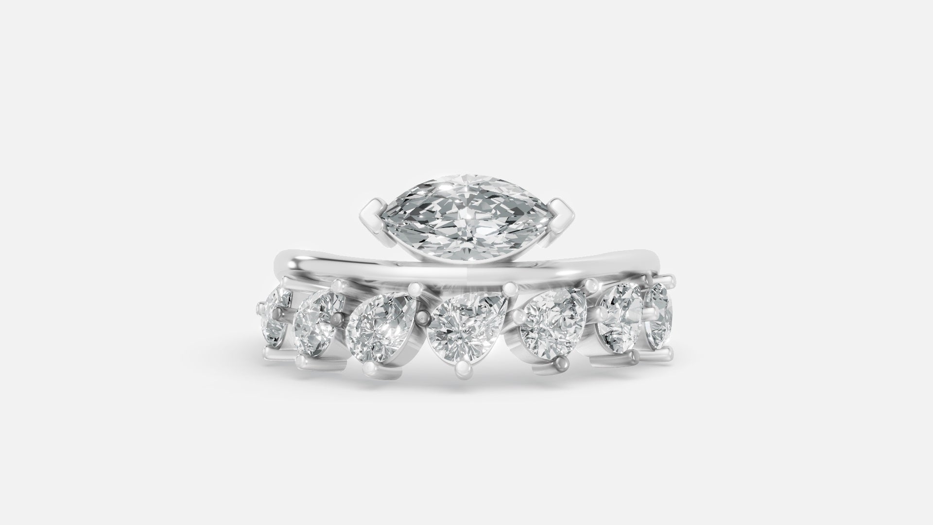 925 Silver CVD Diamond Ring VVS | Elegant Minimal Ring