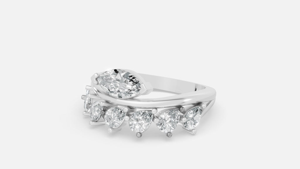 925 Silver CVD Diamond Ring VVS | Elegant Minimal Ring