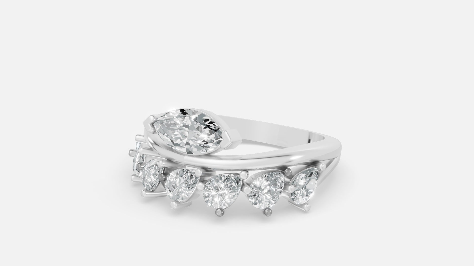 925 Silver CVD Diamond Ring VVS | Elegant Minimal Ring