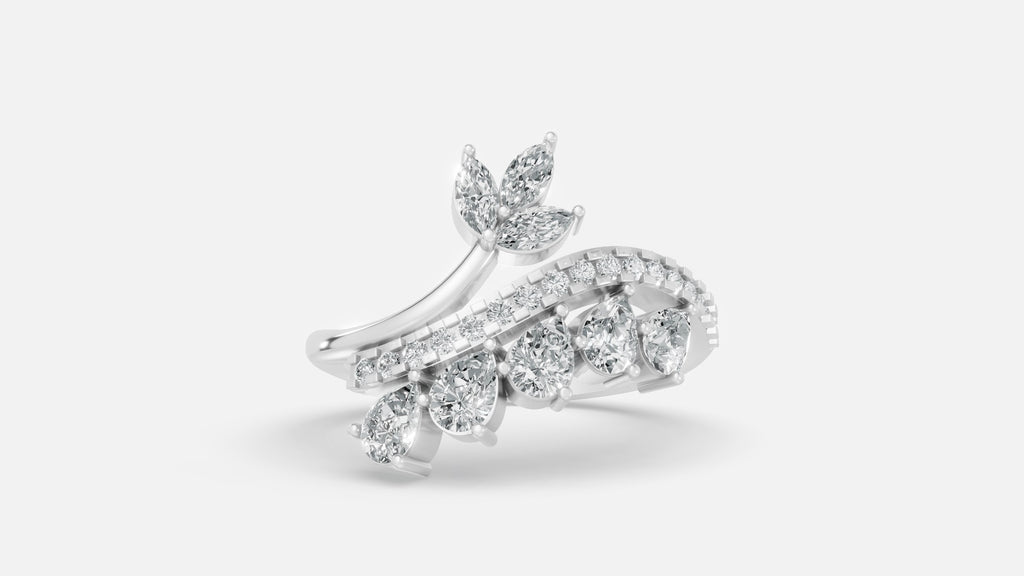 925 Silver CVD Diamond Ring VVS | Minimal Luxury Design (0.3CT)