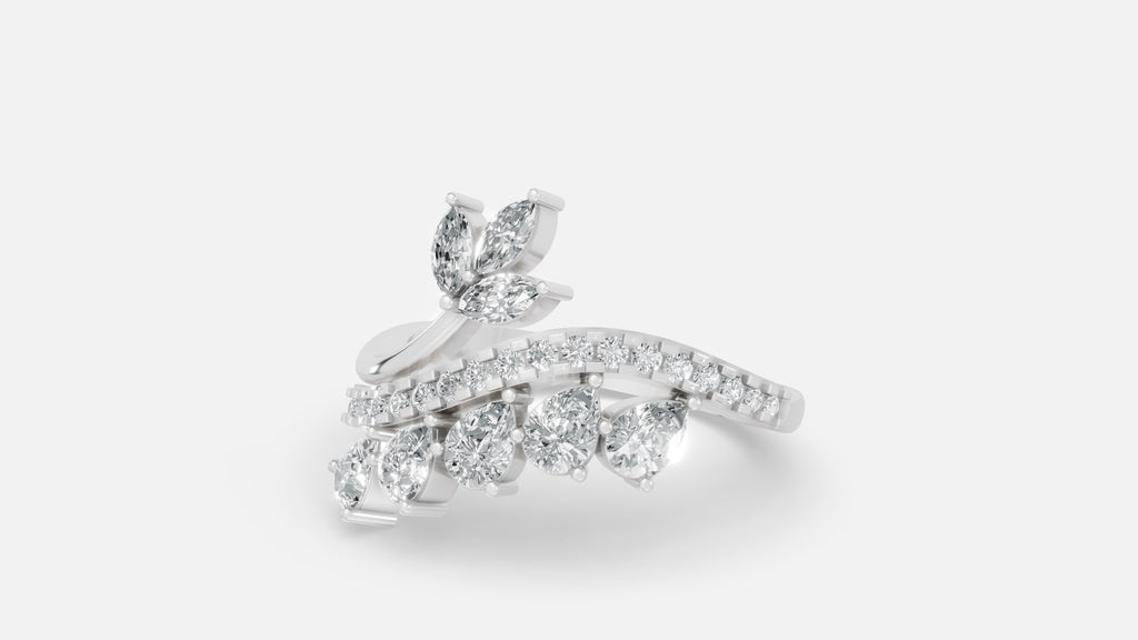 925 Silver CVD Diamond Ring VVS | Minimal Luxury Design (0.3CT)