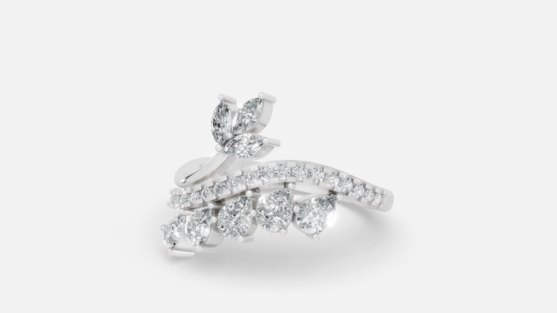 925 Silver CVD Diamond Ring VVS | Minimal Luxury Design (0.3CT)