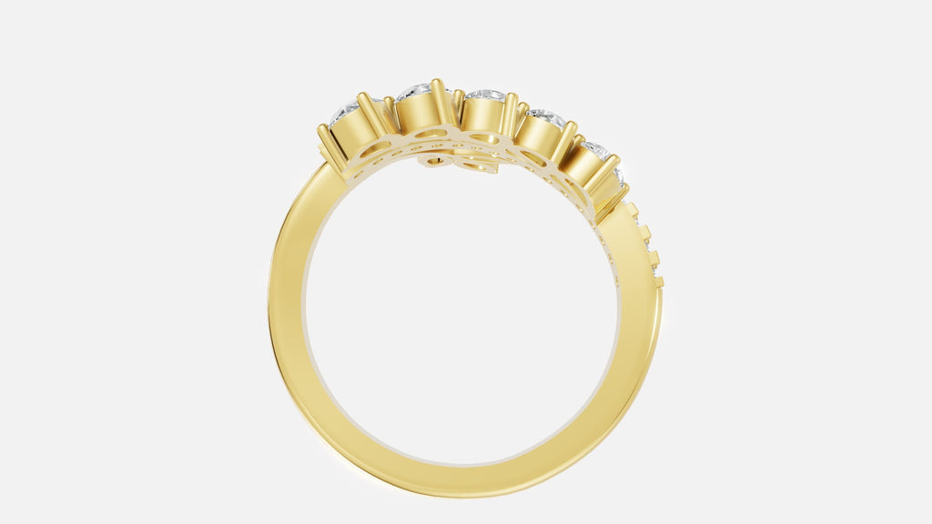 18K Gold CVD Diamond Ring VVS | Elegant Fine Jewelry (0.3CT)