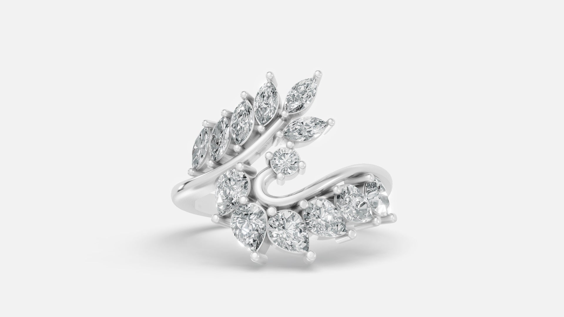 925 Silver CVD Diamond Ring VVS | Elegant Minimal Ring (6 US)