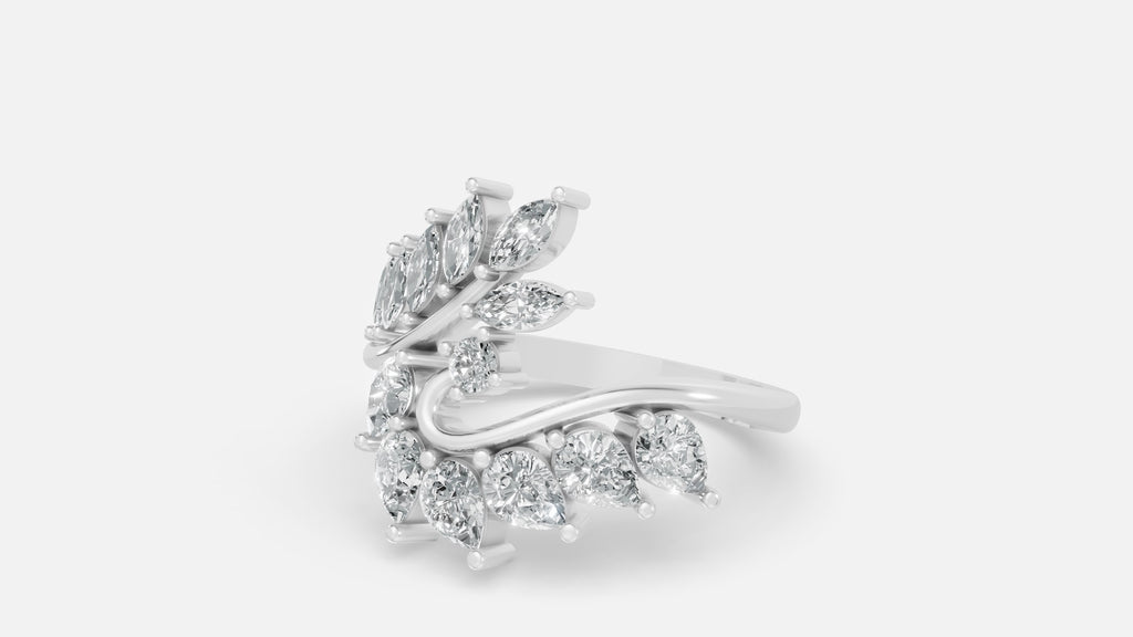 925 Silver CVD Diamond Ring VVS | Elegant Minimal Ring (6 US)