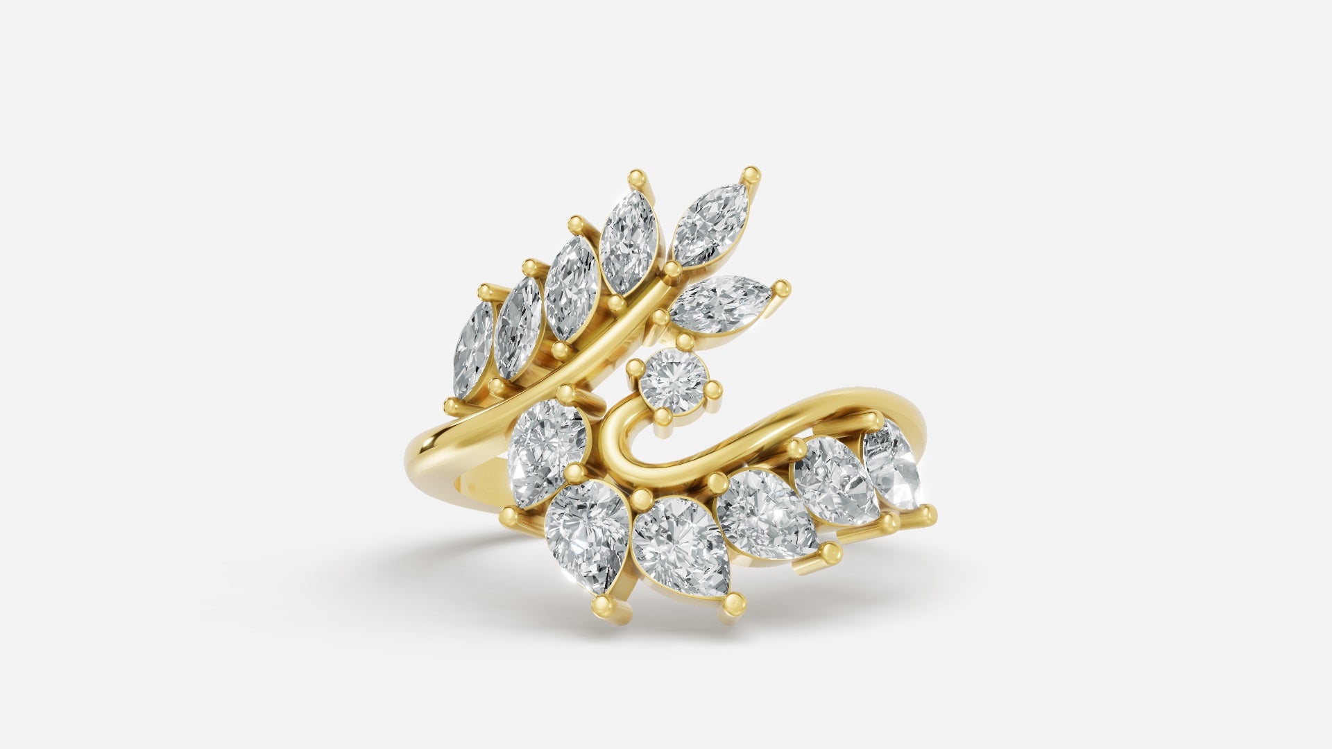 18K Gold CVD Diamond Ring VVS | Luxury Fine Ring (6 US)
