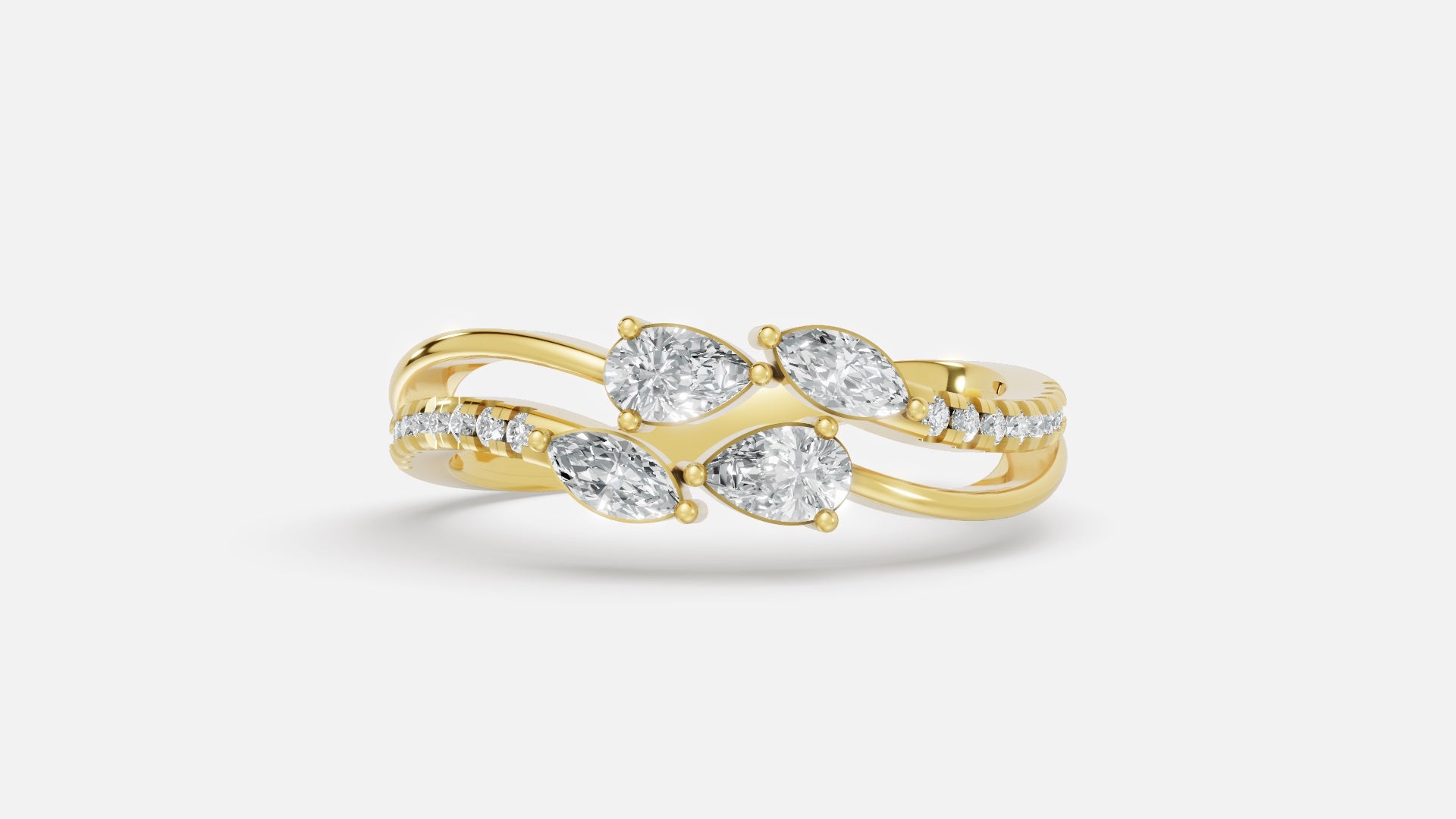 18K Gold CVD Diamond Ring VVS (0.668 Ct) Elegant Fine Ring