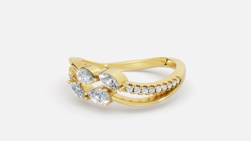 18K Gold CVD Diamond Ring VVS (0.668 Ct) Elegant Fine Ring
