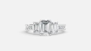 925 Silver CVD Diamond Engagement Ring VVS Elegant (1CT)