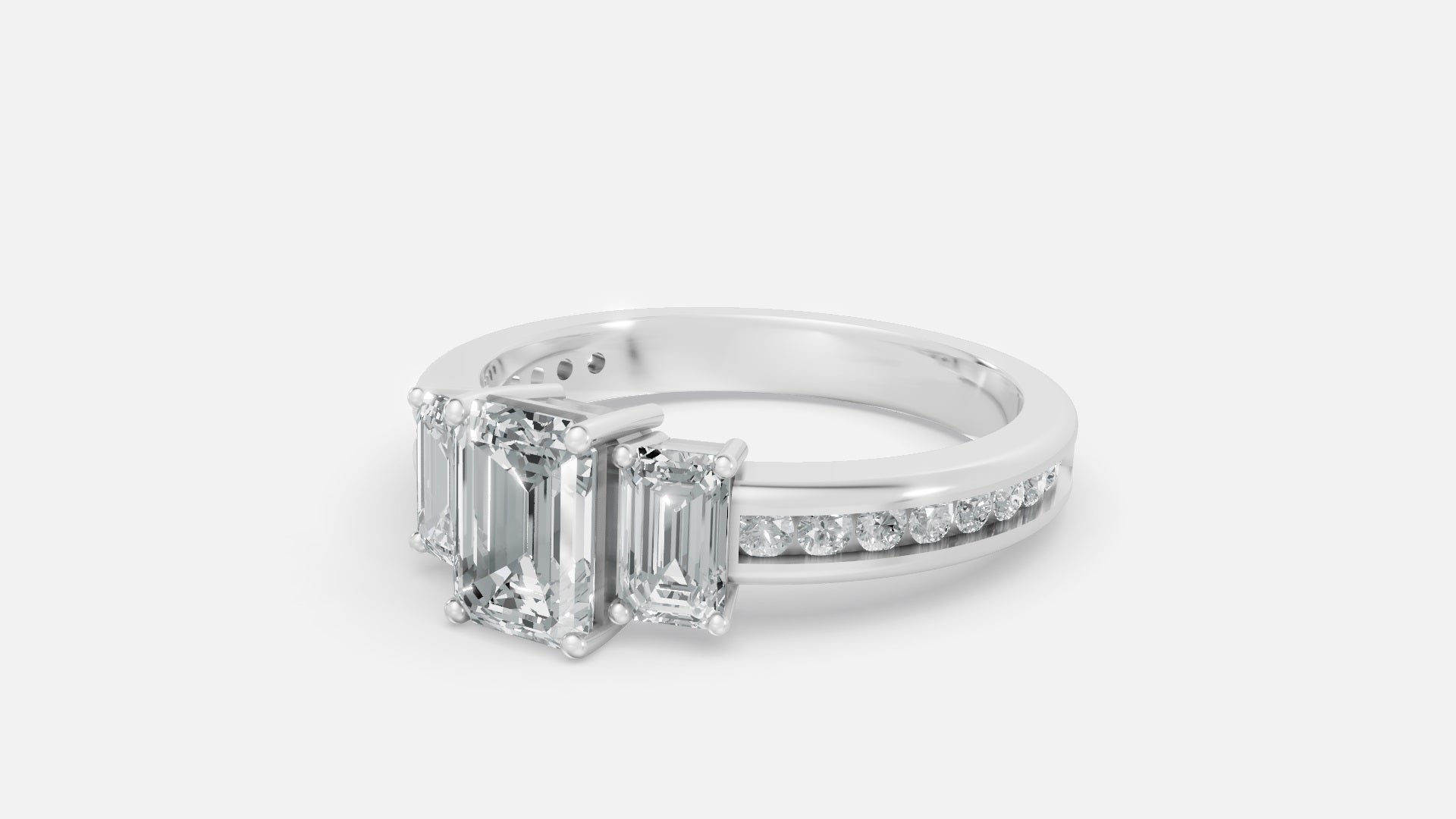 925 Silver CVD Diamond Engagement Ring VVS Elegant (1CT)