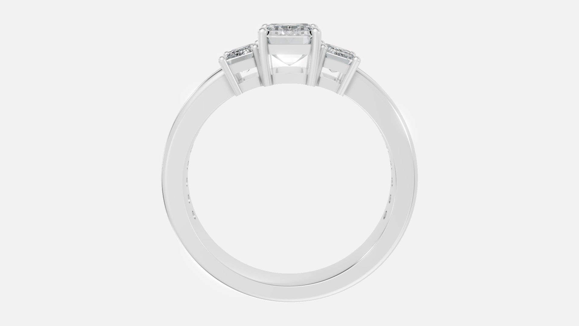 925 Silver CVD Diamond Engagement Ring VVS Elegant (1CT)