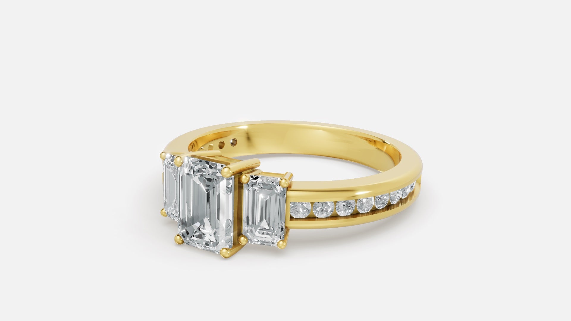 18K Gold CVD Diamond Engagement Ring VVS (4.26g)