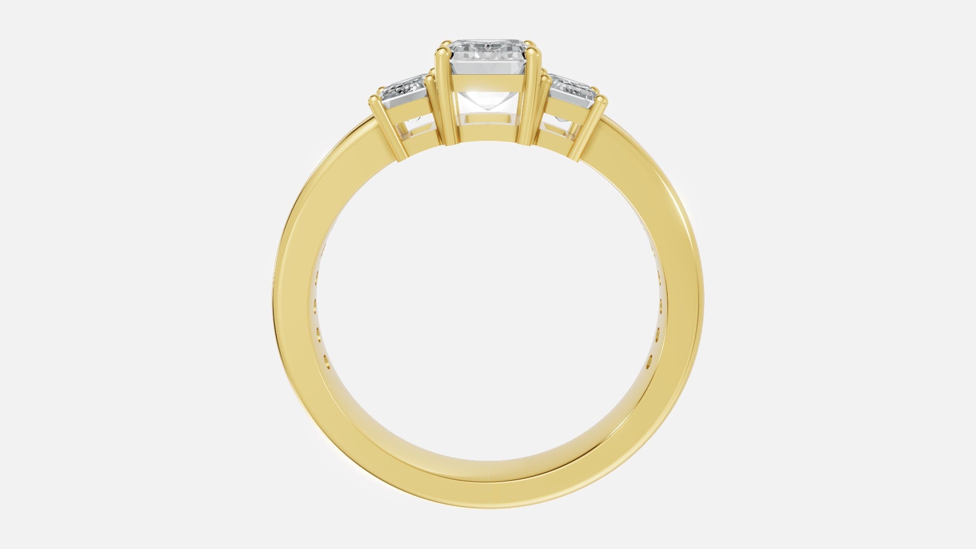 18K Gold CVD Diamond Engagement Ring VVS (4.26g)