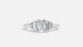 925 Silver CVD Diamond Engagement Ring VVS EF 6.5